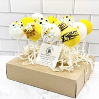 bee cake pops in a box